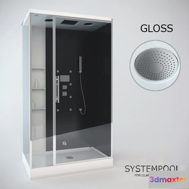 1558989 - Systempool shower cubicle. Model-GLOSS 3D Max