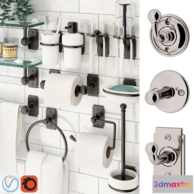 1559107 - Bathroom accessories Nanzaquatic. Collections Baluster Functional Art Deco 3D Max