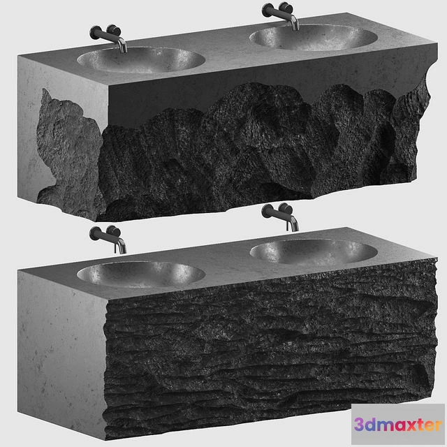 1559912 - Stone wash basin set4 hi poly 3D Max