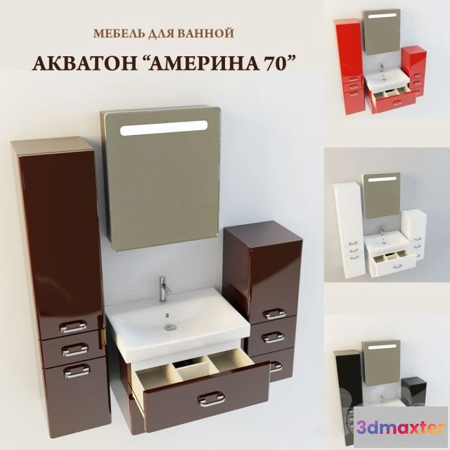 1563892 - Aquaton Amerina 70 bathroom 3D Max