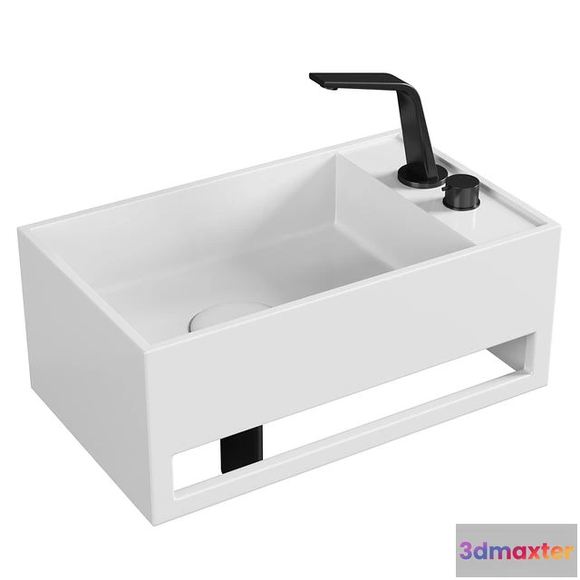 1565486 - Lavabo mural PB2078 en pierre solide (Solid Surface) 3D Max