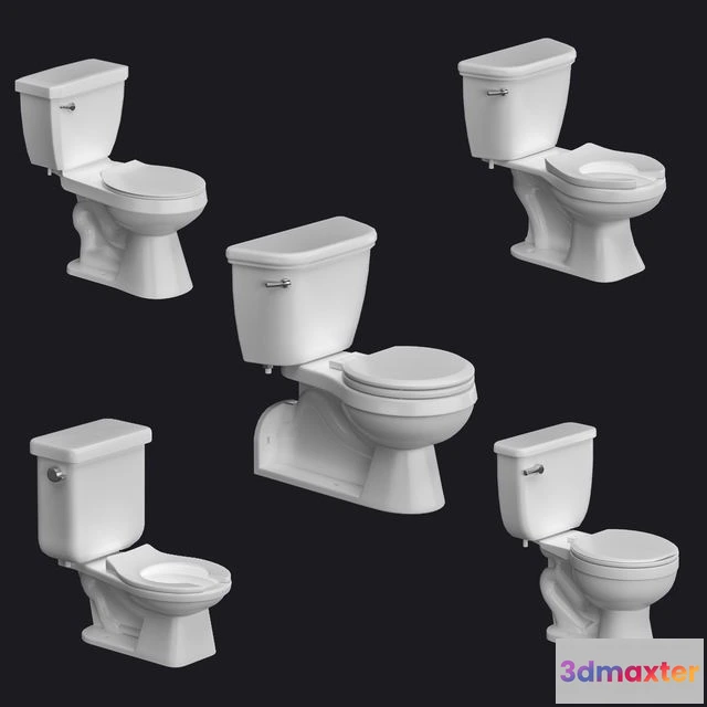 1566568 - Proflo Toilet bowl and flash tank 3D Max