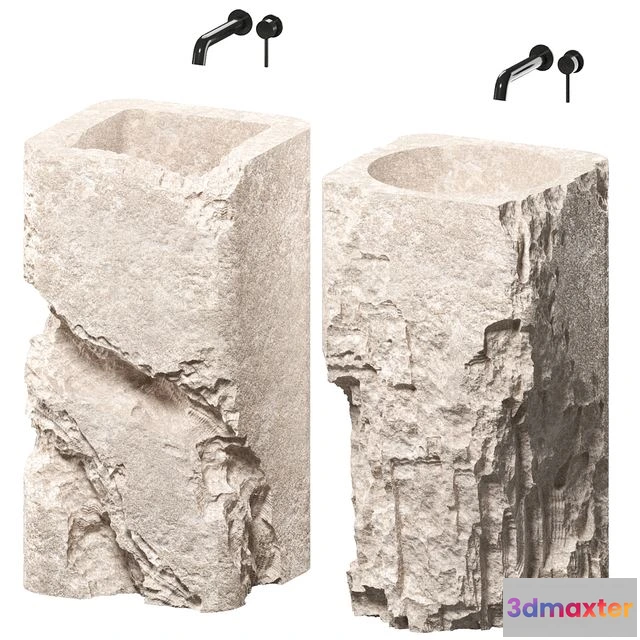1566594 - Stone wash basin set6 3D Max