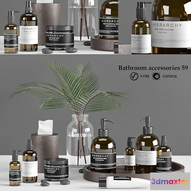 1568986 - Bathroom accessories set 59 3D Max