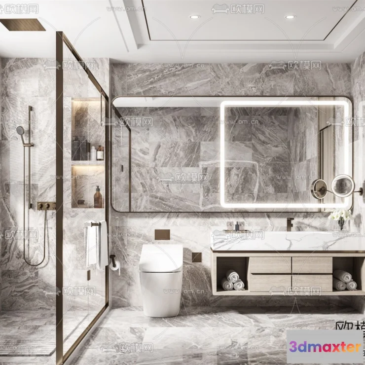 1570204 - Luxury Style Interior 3D Blocks - Bathroom 3D Model - 276 3D Max