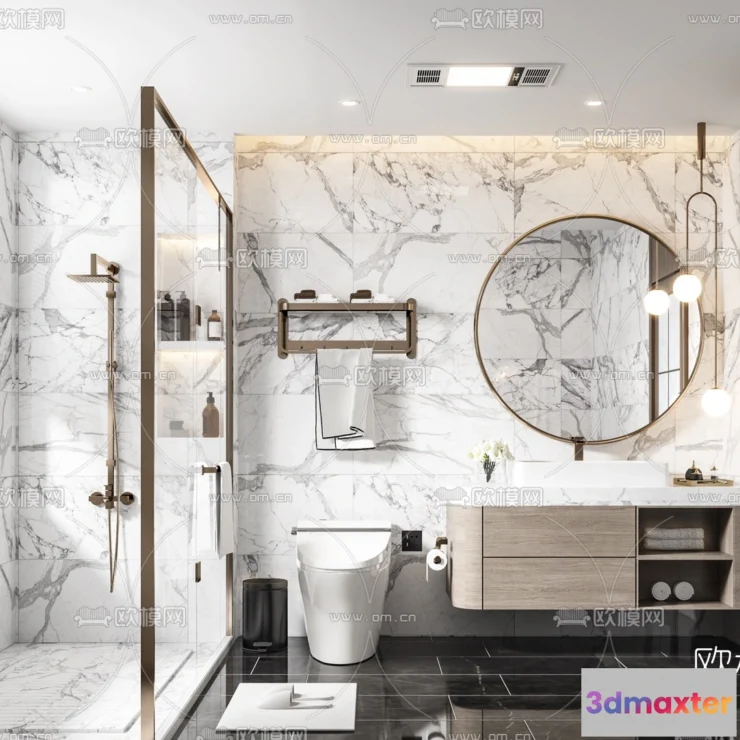 1570206 - Luxury Style Interior 3D Blocks - Bathroom 3D Model - 277 3D Max