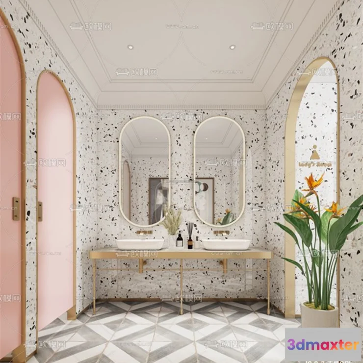 1570212 - Luxury Style Interior 3D Blocks - Bathroom 3D Model - 280 3D Max