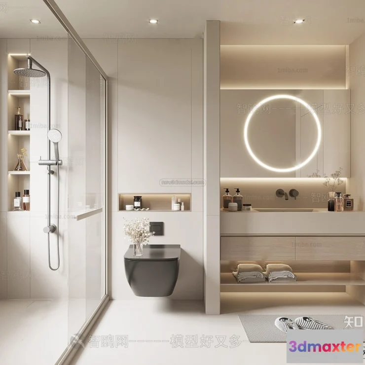 1570226 - Modern Style Interior 3D Blocks - Bathroom 3D Model - 269 3D Max