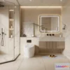 1570254 - Cream Style Interior 3D Blocks - Bathroom 3D Model - 275 3D Max