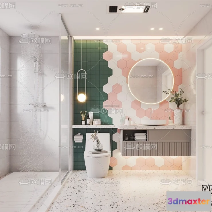 1570280 - Nordic Style Interior 3D Blocks - Bathroom 3D Model - 503 3D Max