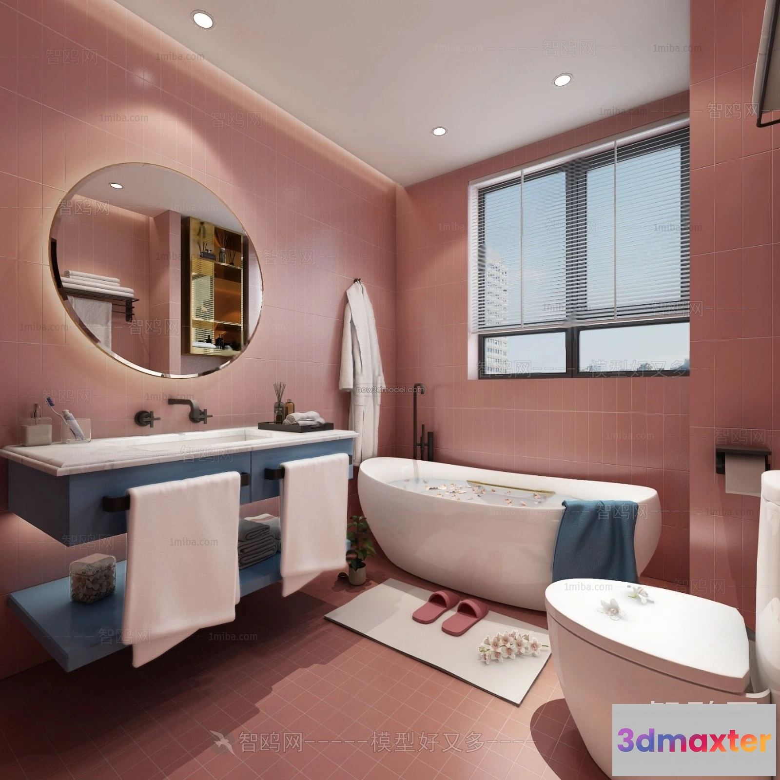 1570292 - Nordic Style Interior 3D Blocks - Bathroom 3D Model - 509 3D Max