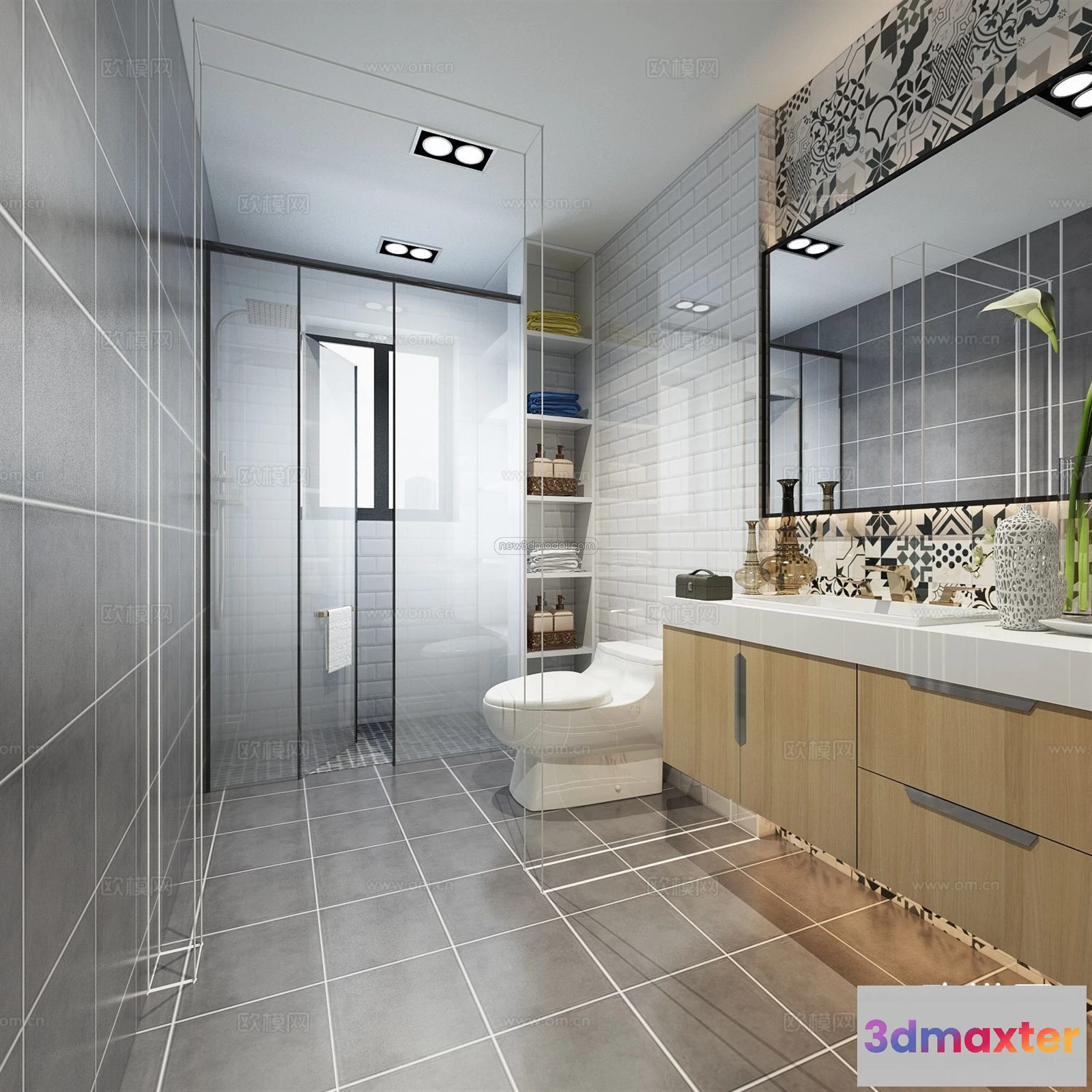 1570294 - Nordic Style Interior 3D Blocks - Bathroom 3D Model - 510 3D Max