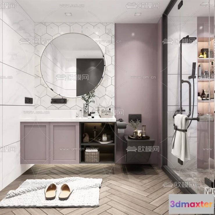 1570312 - Nordic Style Interior 3D Blocks - Bathroom 3D Model - 519 3D Max