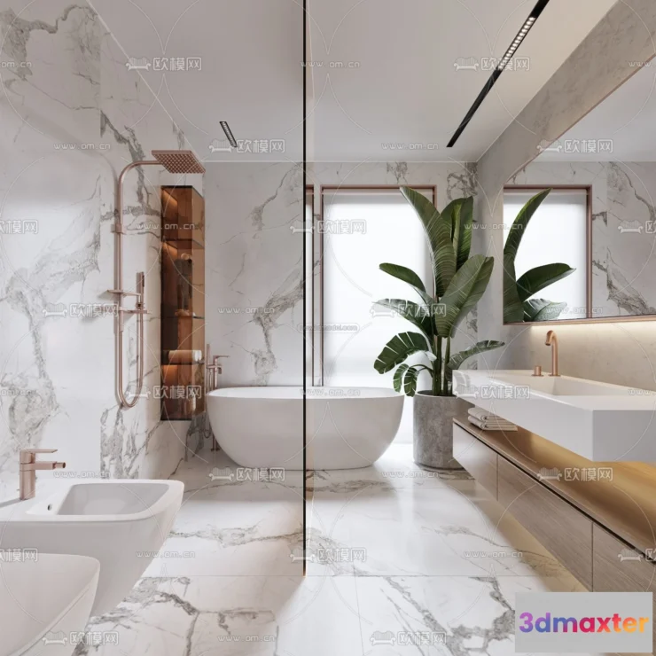 1570328 - Nordic Style Interior 3D Blocks - Bathroom 3D Model - 527 3D Max