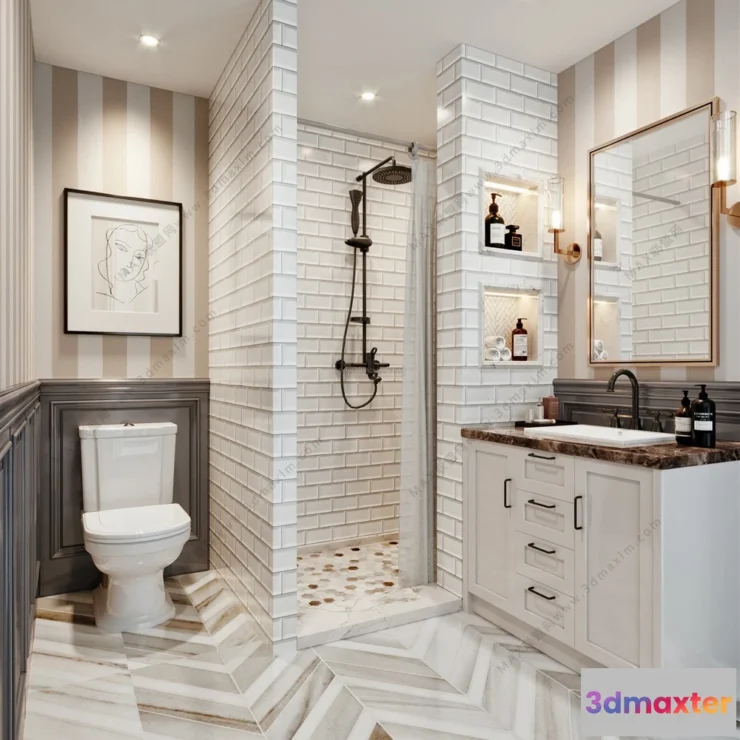 1570338 - Europe Style Interior 3D Blocks - Bathroom 3D Model - 317 3D Max