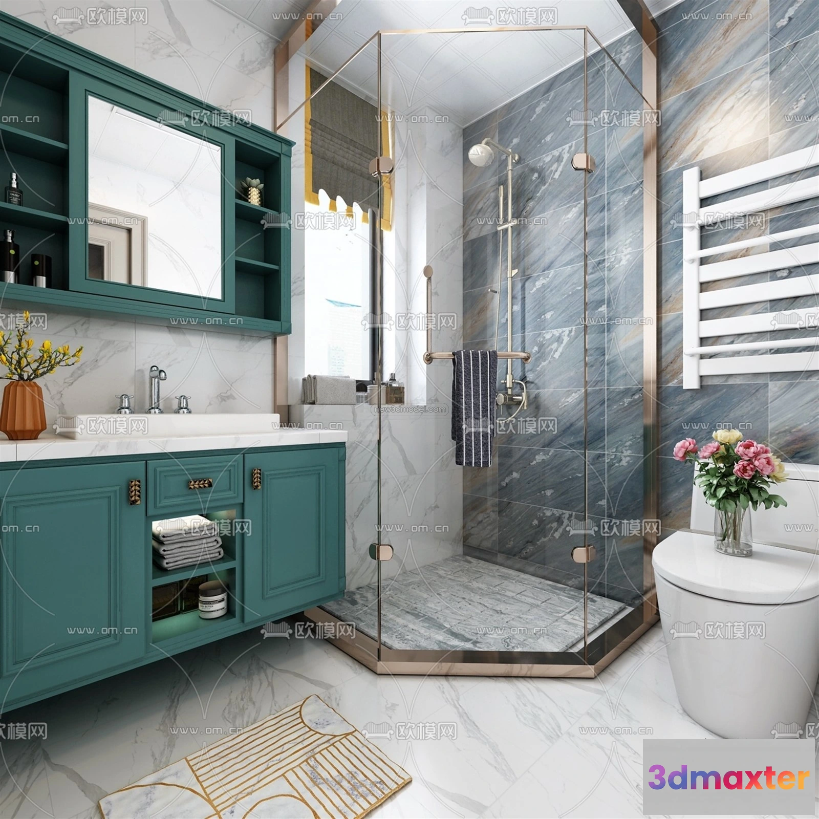 1570340 - Europe Style Interior 3D Blocks - Bathroom 3D Model - 318 3D Max