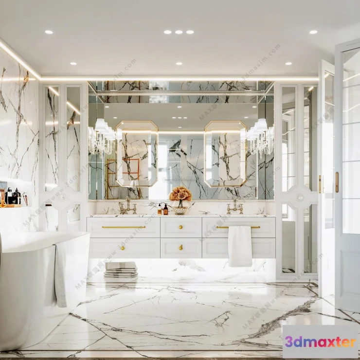 1570344 - Europe Style Interior 3D Blocks - Bathroom 3D Model - 320 3D Max