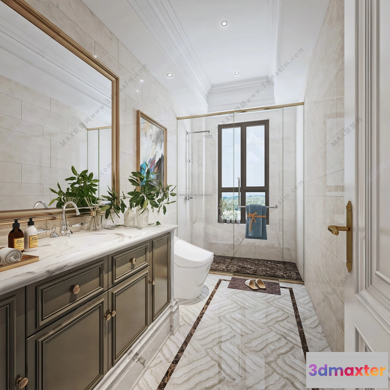 1570354 - Europe Style Interior 3D Blocks - Bathroom 3D Model - 325 3D Max