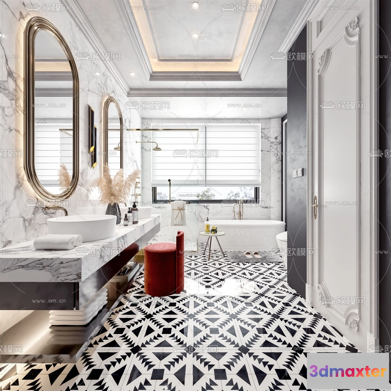 1570374 - Europe Style Interior 3D Blocks - Bathroom 3D Model - 335 3D Max