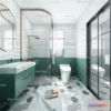 1570418 - Morandi Style Interior 3D Blocks - Bathroom 3D Scene - 193 3D Max