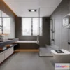 1570478 - Modern Style Interior 3D Blocks and 3D Models - Bathroom 3D Scene - 643 3D Max