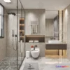 1570490 - Modern Style Interior 3D Blocks and 3D Models - Bathroom 3D Scene - 649 3D Max