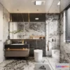 1570548 - Modern Style Interior 3D Blocks and 3D Models - Bathroom 3D Scene - 678 3D Max