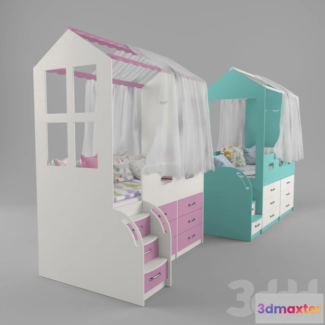 1074274 - bed with drawers - 207831