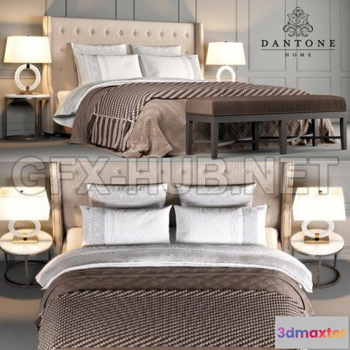 1077042 - Classic bed Jarrow Buttons by Dantone Home - 210599