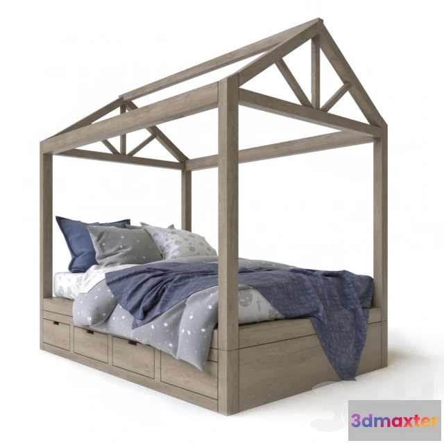 1077516 - Cole framed house bed - 211073