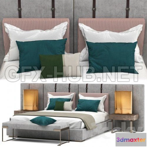 1082472 - Halston bed by Fendi Casa 3d model - 216029