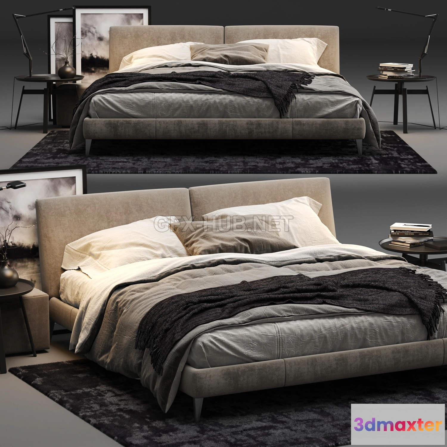 1086302 - Maxalto Selene Modern Bed - 219859