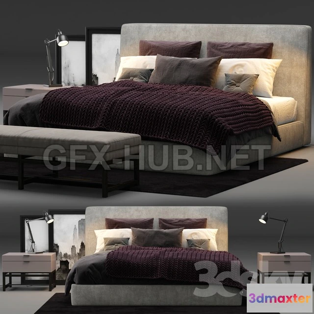 1086734 - Minotti Powell 121 Bed - 220291