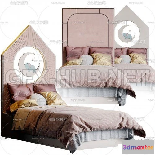 1086994 - Modern children’s bed 3d model - 220551