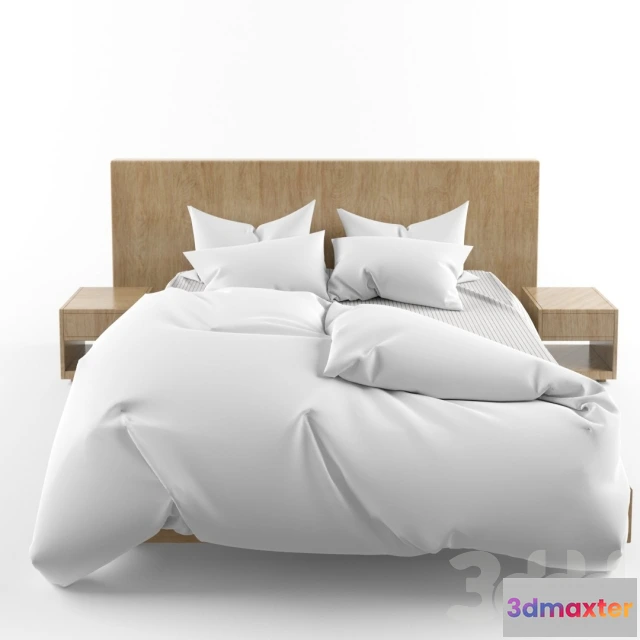 1087130 - Modern White Bed - 220687