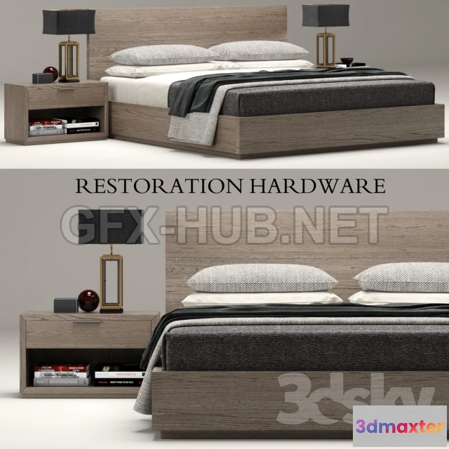 1090296 - RH Modern Machinto bed - 223853