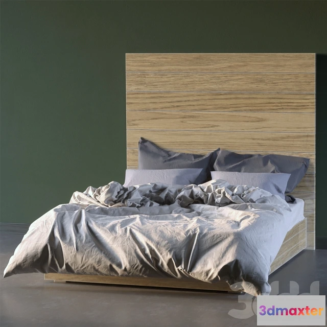 1095352 - Wood white light bed - 228909