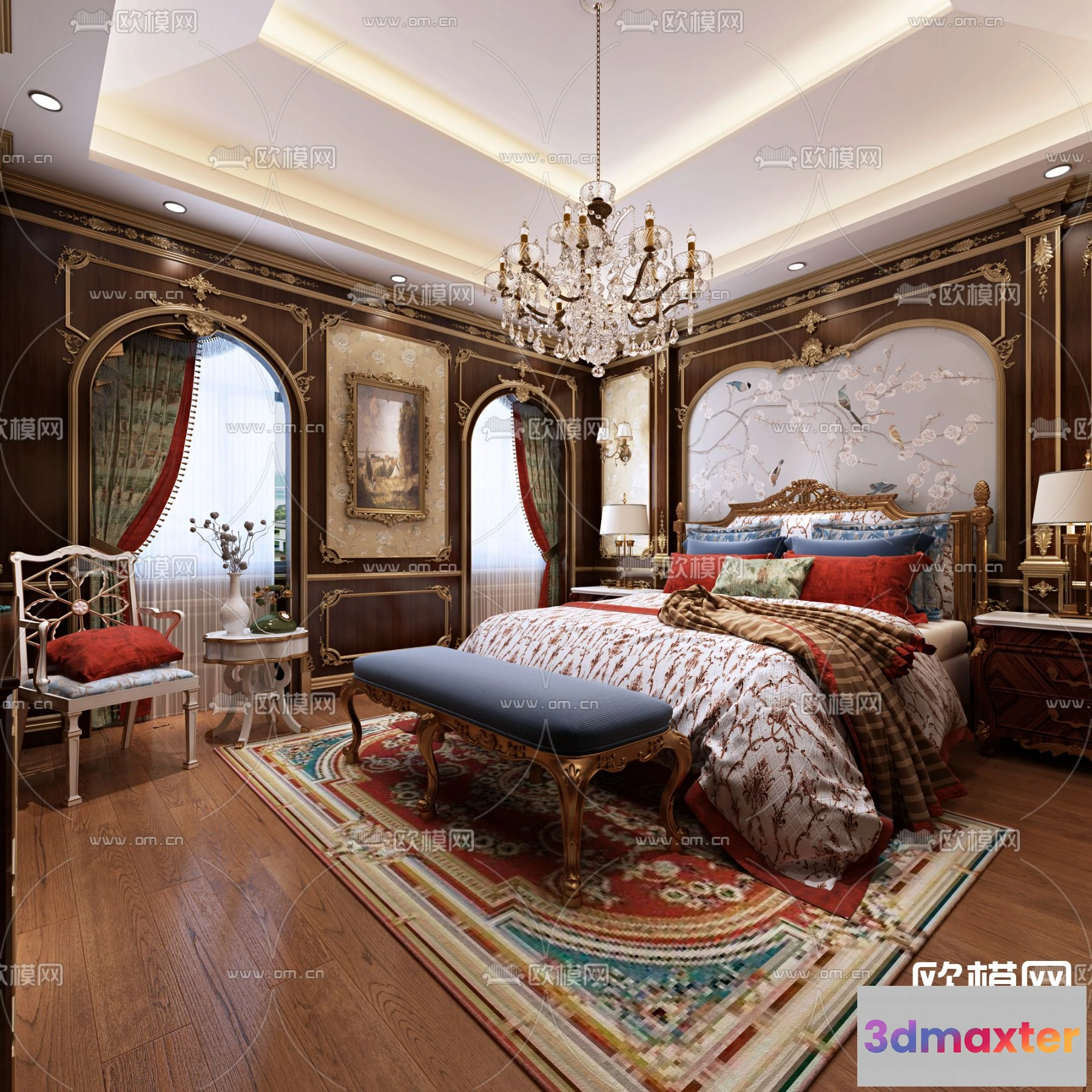 1109756 - Bedroom 3D Scenes - European - 0155