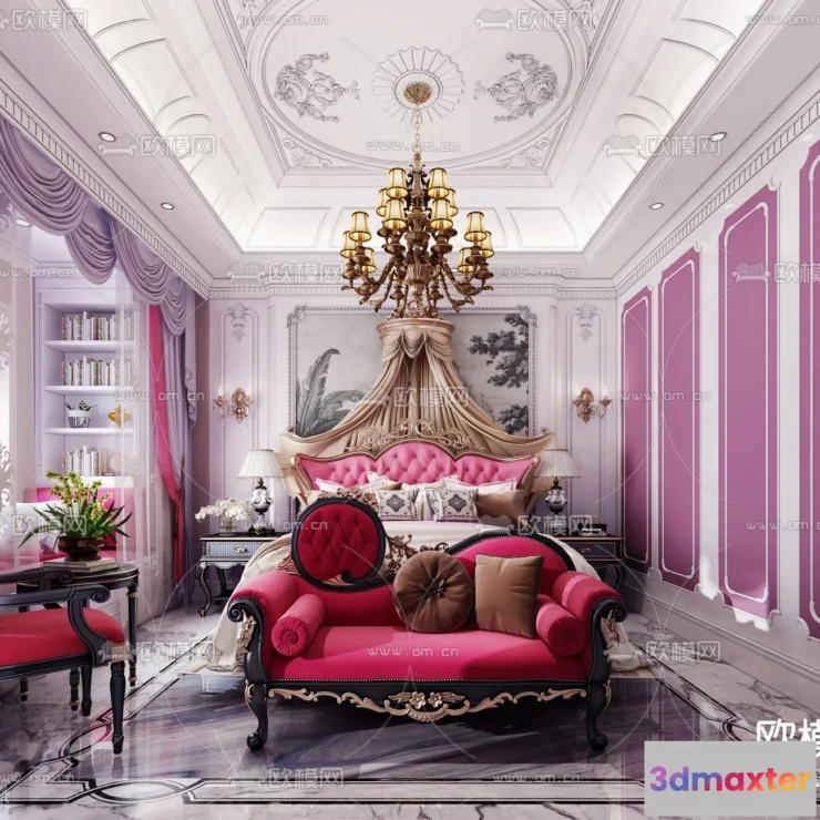 1109782 - Bedroom 3D Scenes - European - 0168