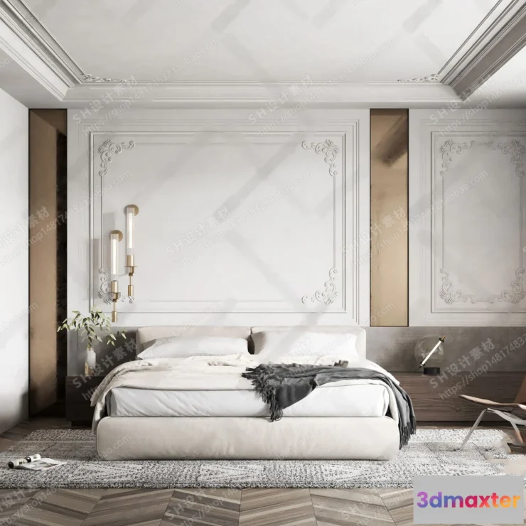 1113524 - BEDROOM 3D SCENES - VRAY RENDER - 16