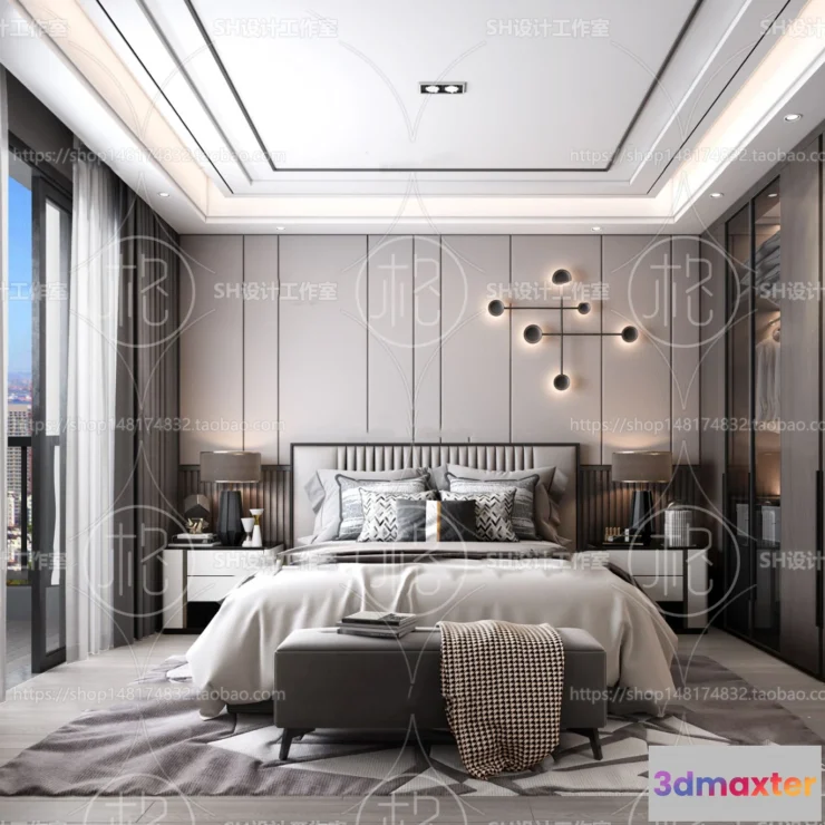 1113710 - BEDROOM 3D SCENES - VRAY RENDER - 109
