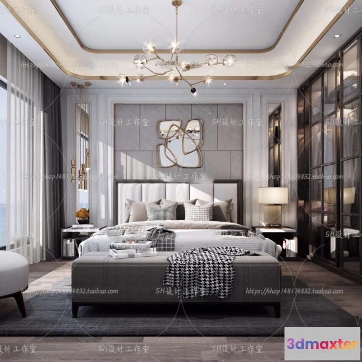1113718 - BEDROOM 3D SCENES - VRAY RENDER - 113