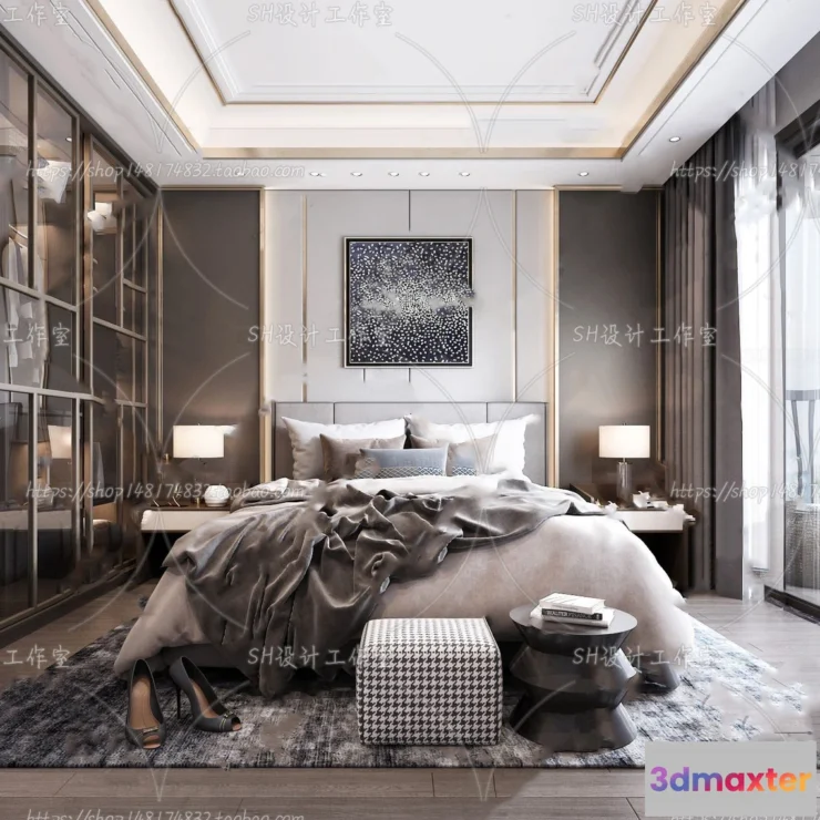 1113720 - BEDROOM 3D SCENES - VRAY RENDER - 114