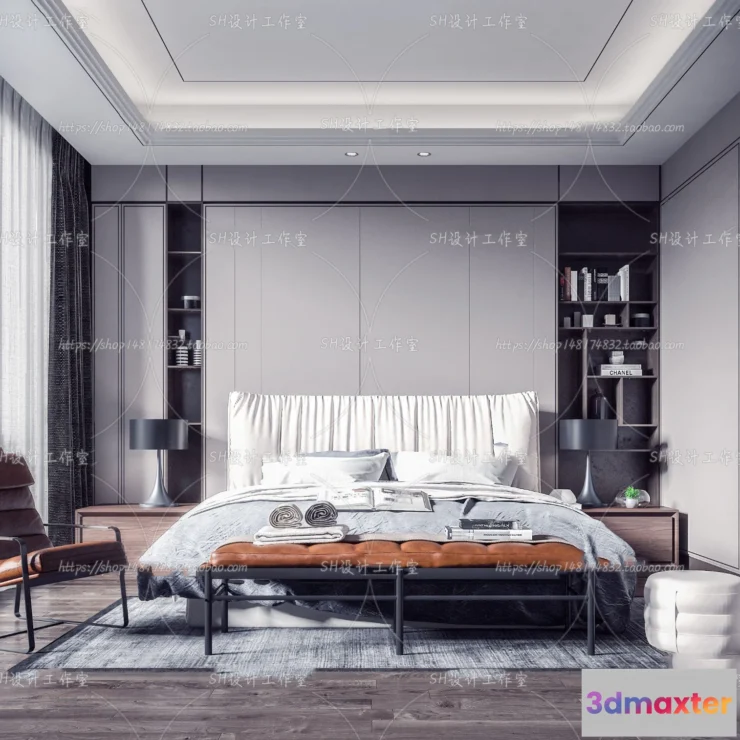 1113730 - BEDROOM 3D SCENES - VRAY RENDER - 119