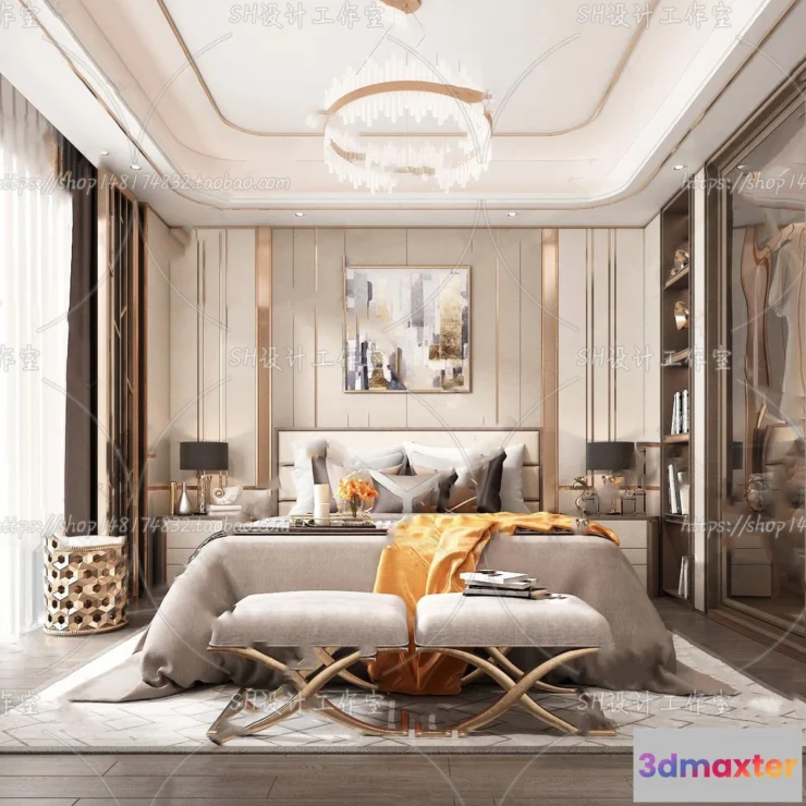 1113732 - BEDROOM 3D SCENES - VRAY RENDER - 120