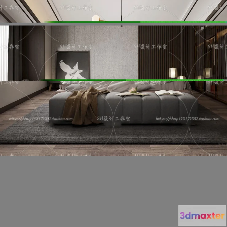 1113736 - BEDROOM 3D SCENES - VRAY RENDER - 122