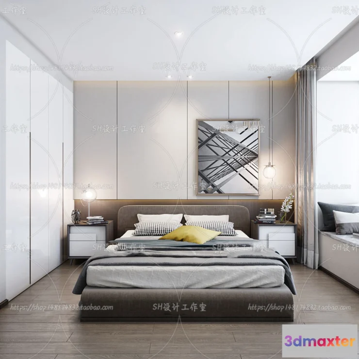 1113738 - BEDROOM 3D SCENES - VRAY RENDER - 123