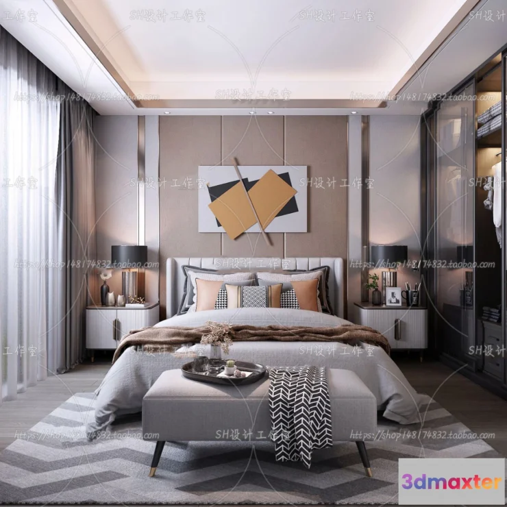 1113744 - BEDROOM 3D SCENES - VRAY RENDER - 126