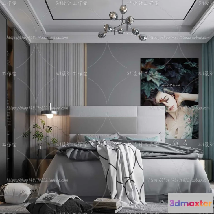 1113750 - BEDROOM 3D SCENES - VRAY RENDER - 129