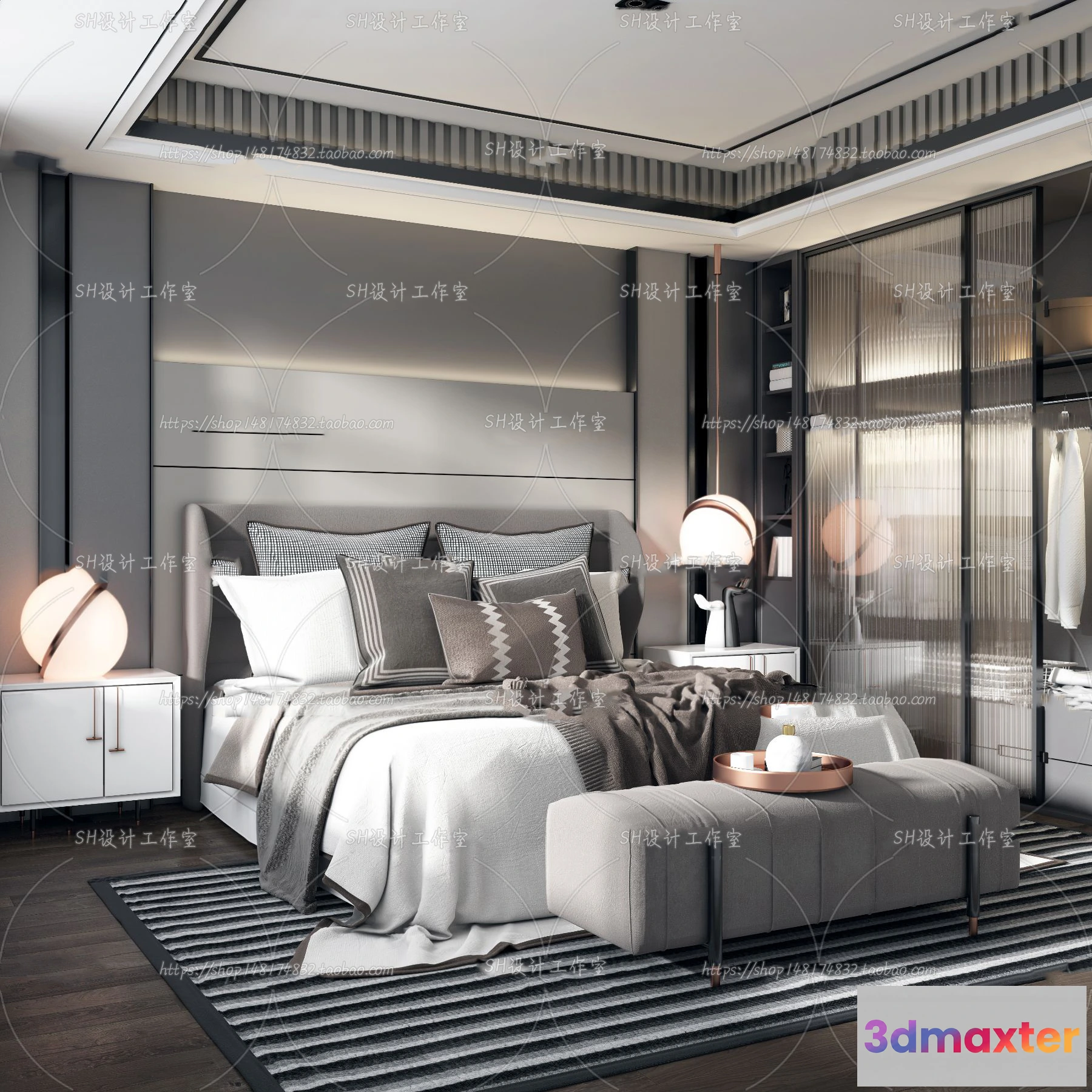 1113754 - BEDROOM 3D SCENES - VRAY RENDER - 131